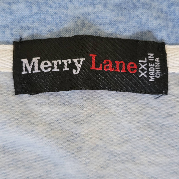 Merry Lane Size XXL Let It Snow 2 Pc PJ Set Snowflake Print Elastic Waist Blue - Picture 15 of 16
